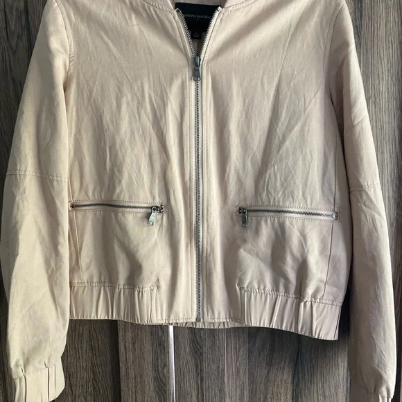 Banana Republic Women's Light Tan Bomber Jacket - Picture 3 of 4
